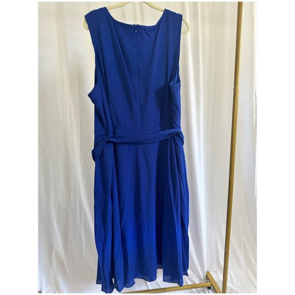 Jessica Howard Women's Plus 24W Royal Blue Flutter Dress - Picture 2 of 8